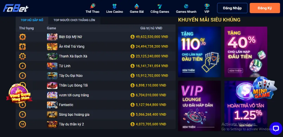 Hoàn trả thua cược tv8806